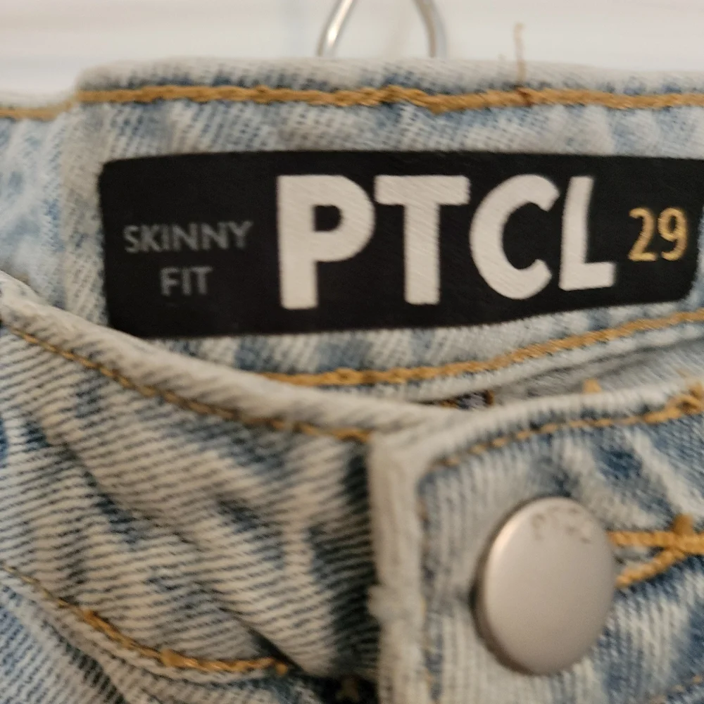 PTCL NWT High Rise Skinny Fit Light Wash Denim Jeans Size 29 - Picture 6 of 7